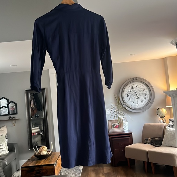 Navy shirt dress sz 4P - Picture 8 of 9